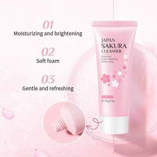 Laikou Japan Sakura Cleanser 100 ML - Image 6