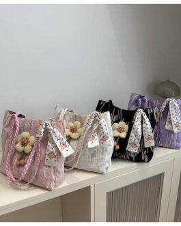 velvet fabric ladies bag collection