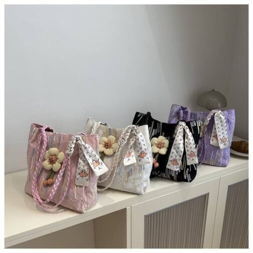 velvet fabric ladies bag collection