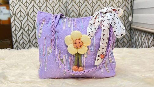 velvet fabric ladies bag collection - Image 11