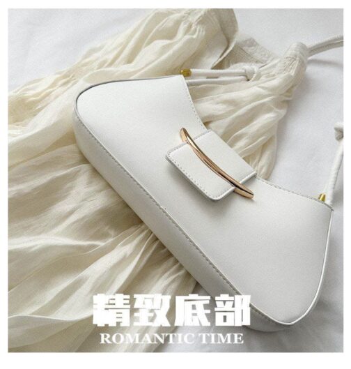 Elegant White Shoulder Bag - Image 2