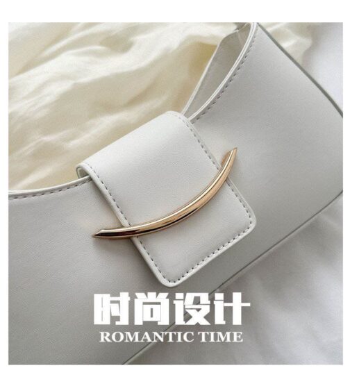 Elegant White Shoulder Bag - Image 7