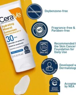 CeraVe Hydrating Mineral Sunscreen SPF-50