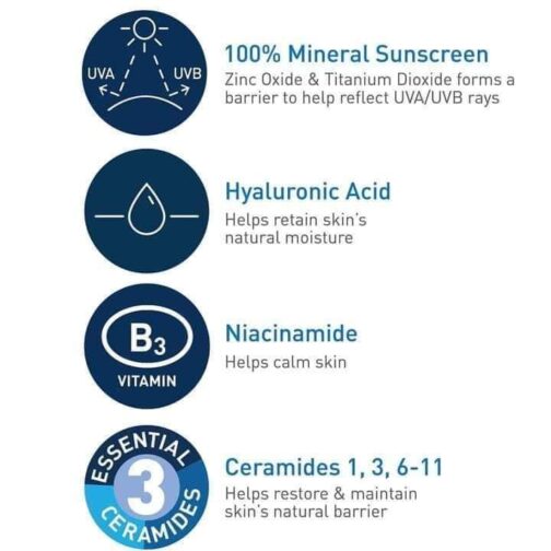 CeraVe Hydrating Mineral Sunscreen SPF-50 - Image 4